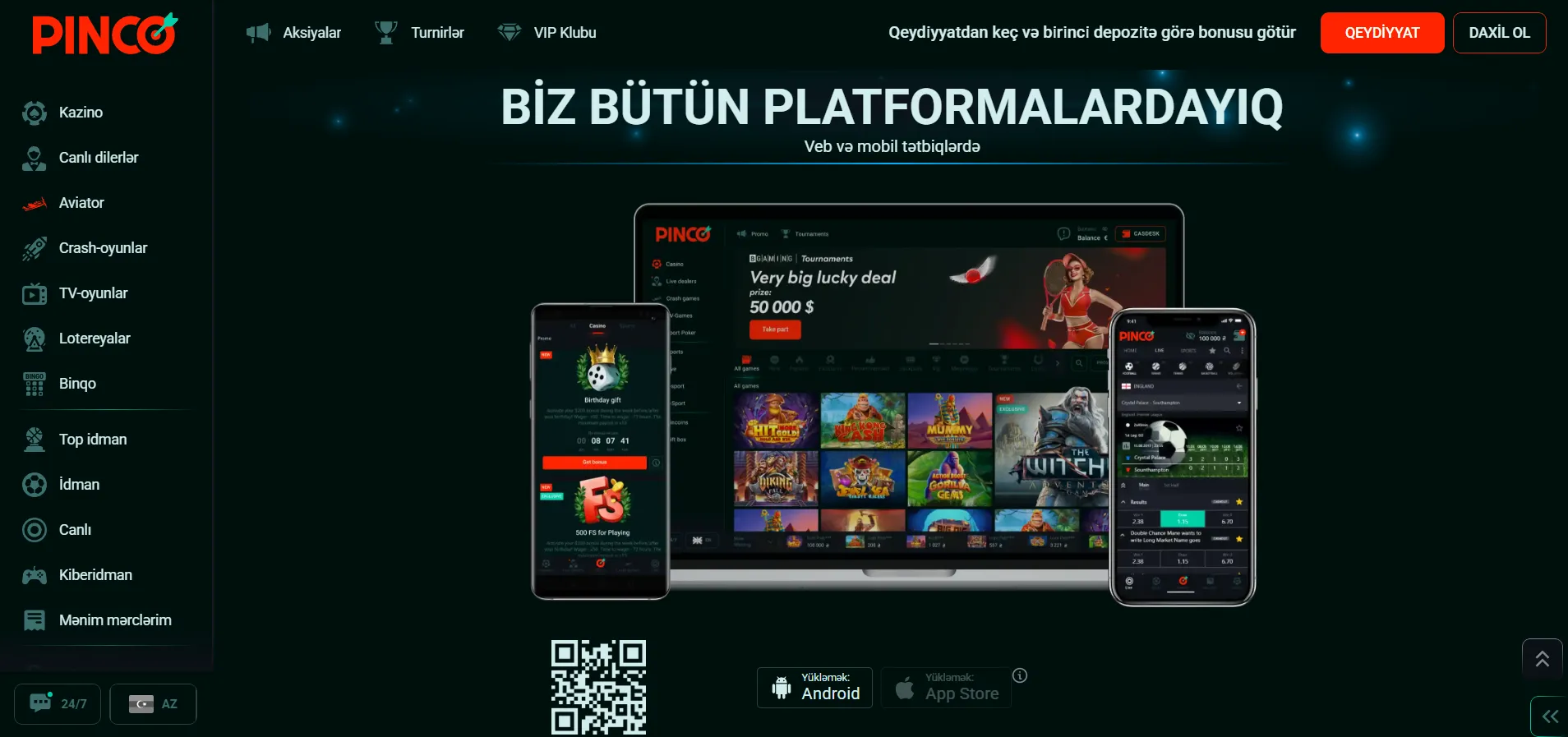 Mobil platforma: Pinco Azərbaycan cibinizdə